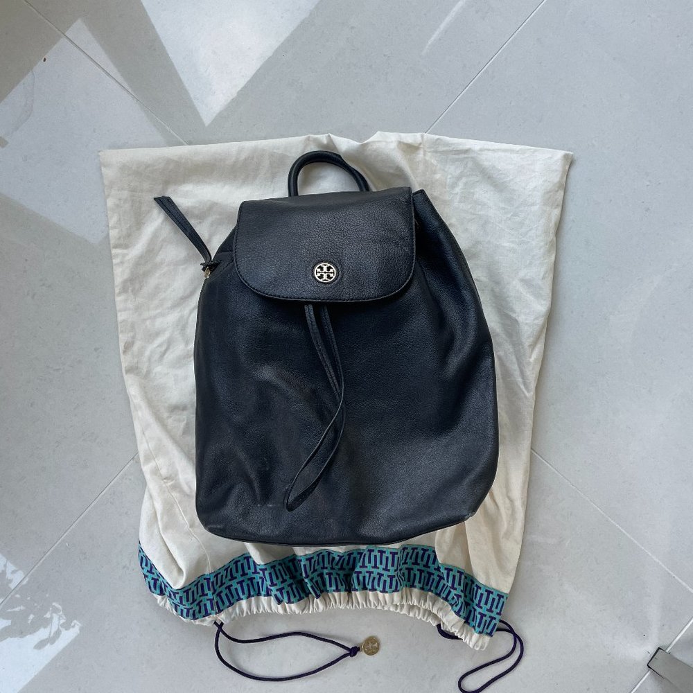 Tory Burch Drawstring Leather Backpack